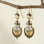 Maya Gold Pearl Flower Earrings