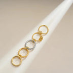 Elegant Stacked Crystals Statement Ring