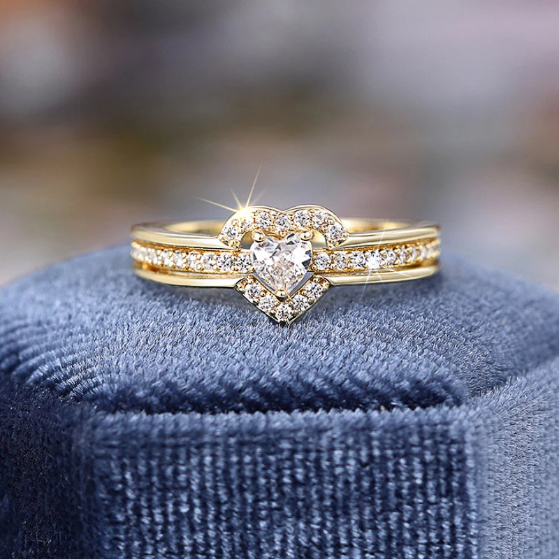 Opulent Heart Zirconia Ring