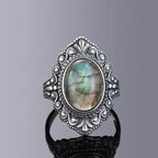 Vintage Silver Ornate Oval Ring