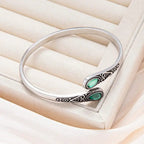 Vintage Bracelet with Colorful Gems & Tribal Design