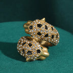 Artistic Leopard Zirconia Statement Ring