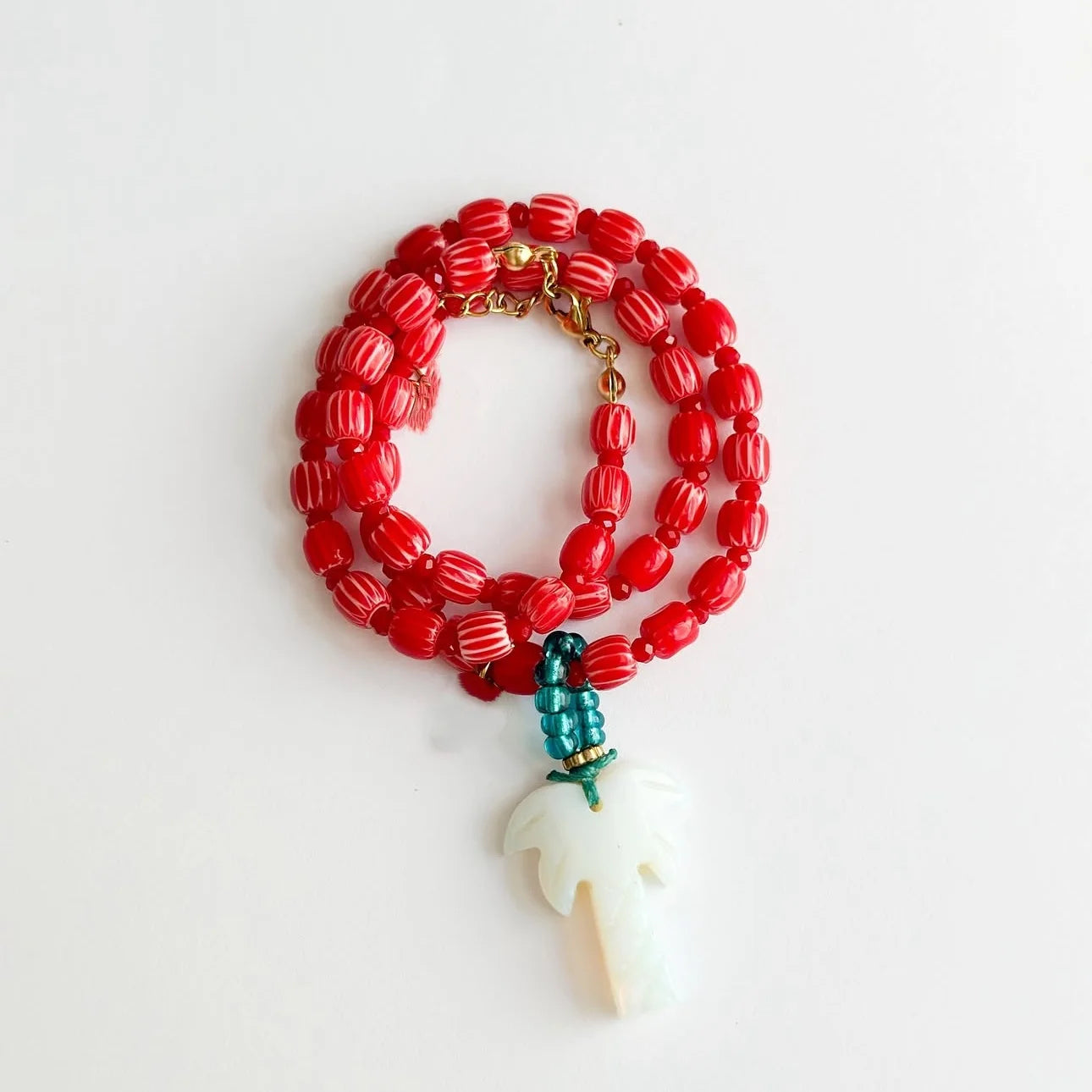 Trendy Pumpkin Beads Necklace