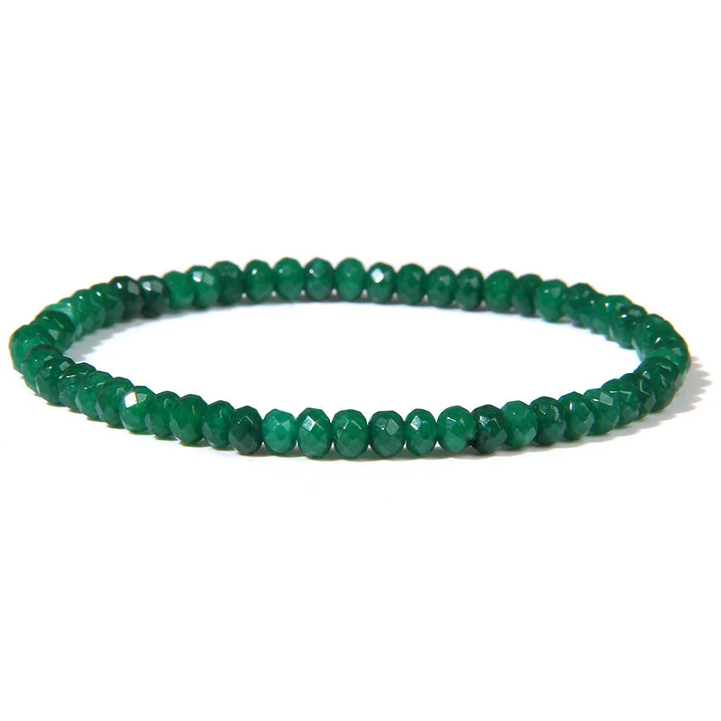 Faceted Jade Stone Bracelet