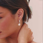 Silver Pearl Drop Earrings