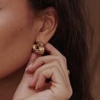 Timeless Gold Knot Hoop Earring