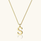 Vintage Letter Initial Gold Necklace
