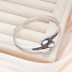 Vintage Bracelet with Colorful Gems & Tribal Design