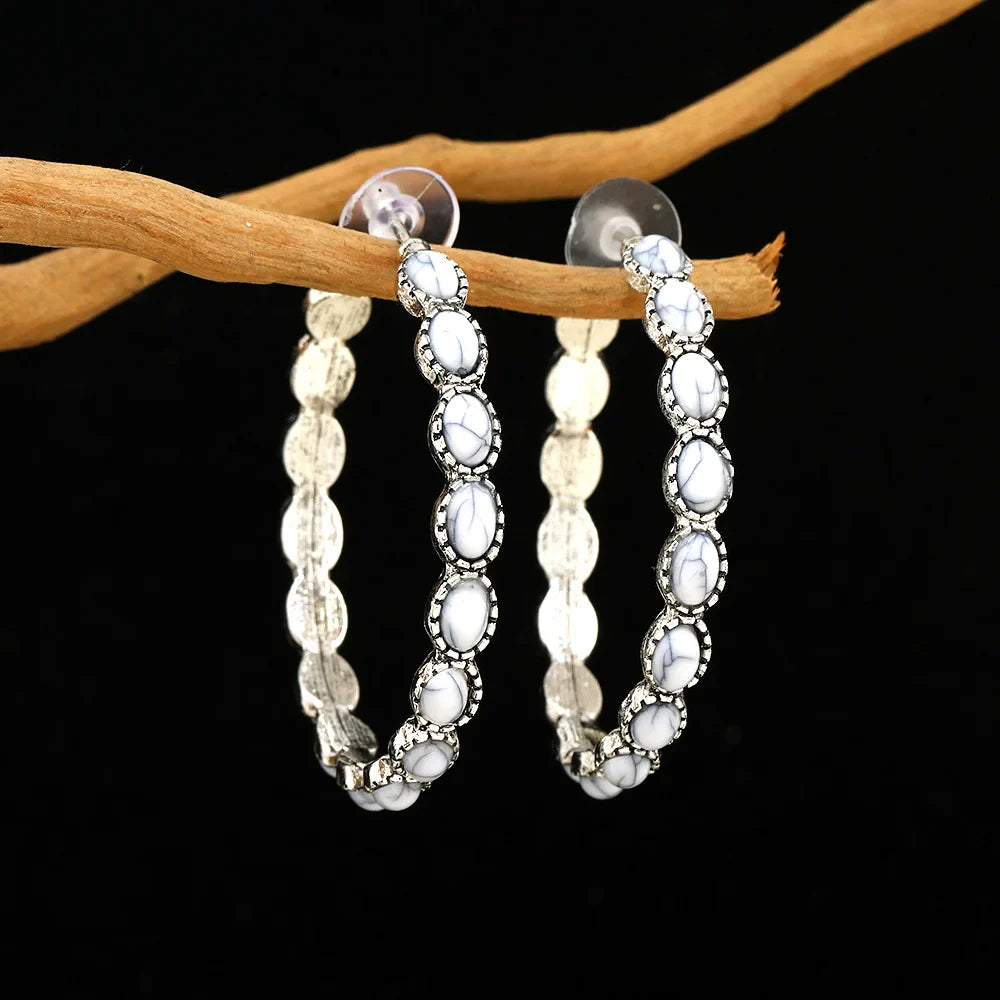 Graceful Silver Hoop Earrings