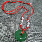 Graceful Jade Disc Pendant