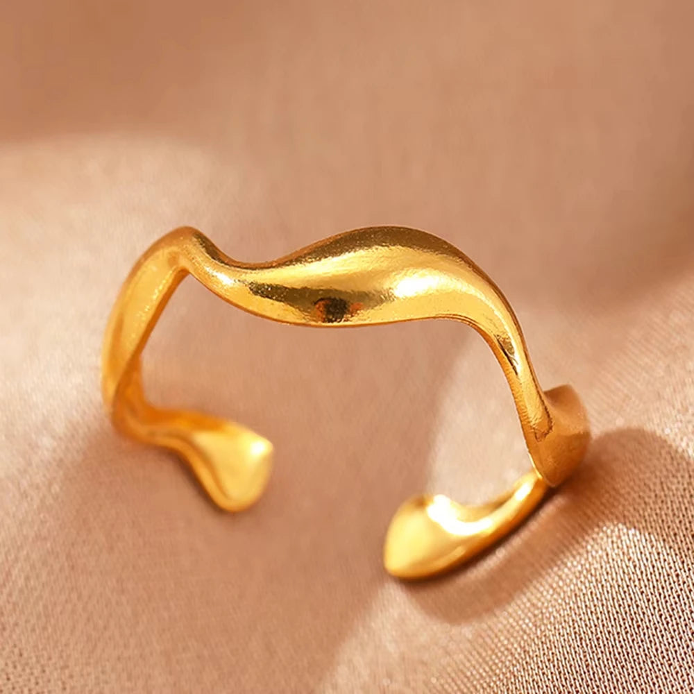 Sculpted Gold Statement Ring