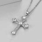 Exquisite Zirconia Cross Pendant Necklace