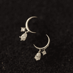 Crescent Moon Droplet Studs
