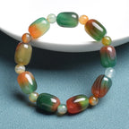 Barrel Jade Beaded Bracelet