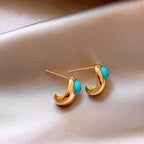 Timeless Copper Turquoise Earrings
