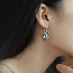 Ethnic Round Jade Bead Earrings