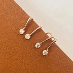 Polished Pierced Small Drop Earrings