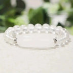 Gemstone Bar Beaded Stretch Bracelet