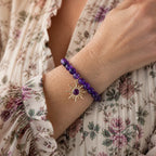 Sunburst Bead Amethyst Bracelet