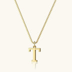 Vintage Letter Initial Gold Necklace