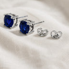 Timeless Round Cut Stone Stud Earrings