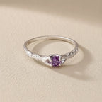 Timeless Solitaire Silver Ring