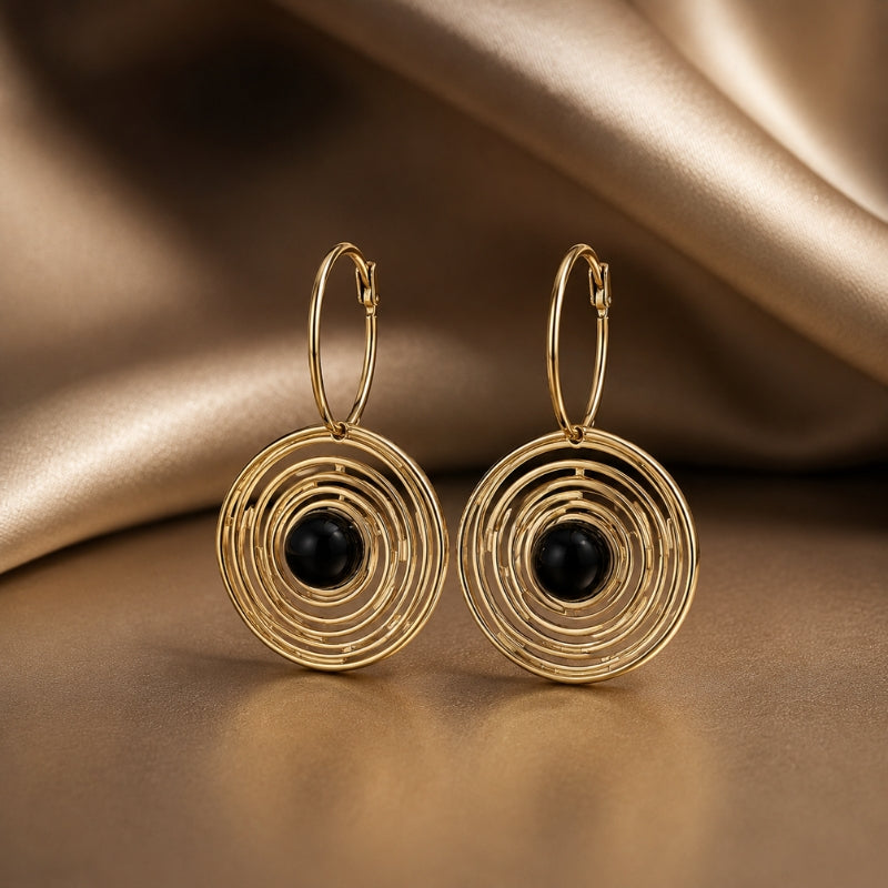 Timeless Spiral Circle Earrings