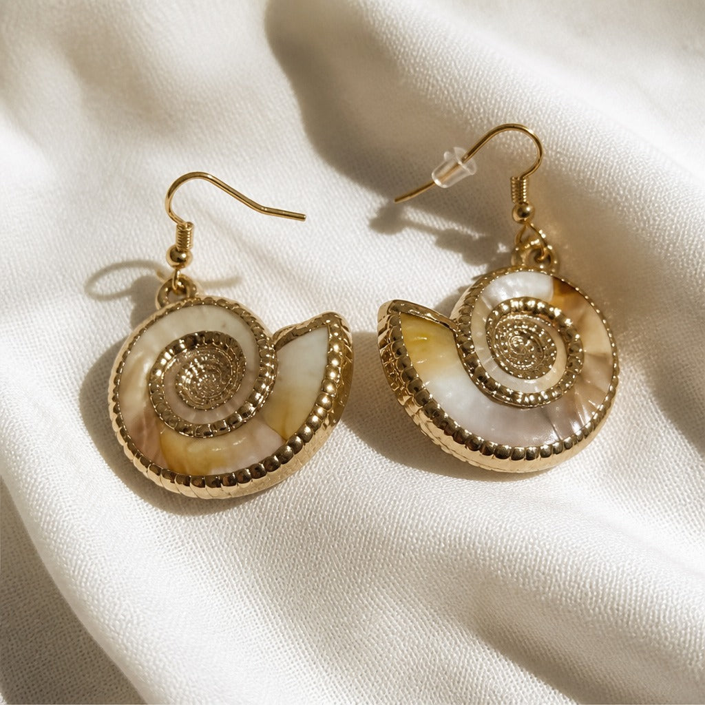 Twisted Shell Drop Earrings