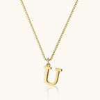 Vintage Letter Initial Gold Necklace