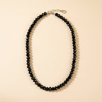 Radiant Black Beaded Necklace