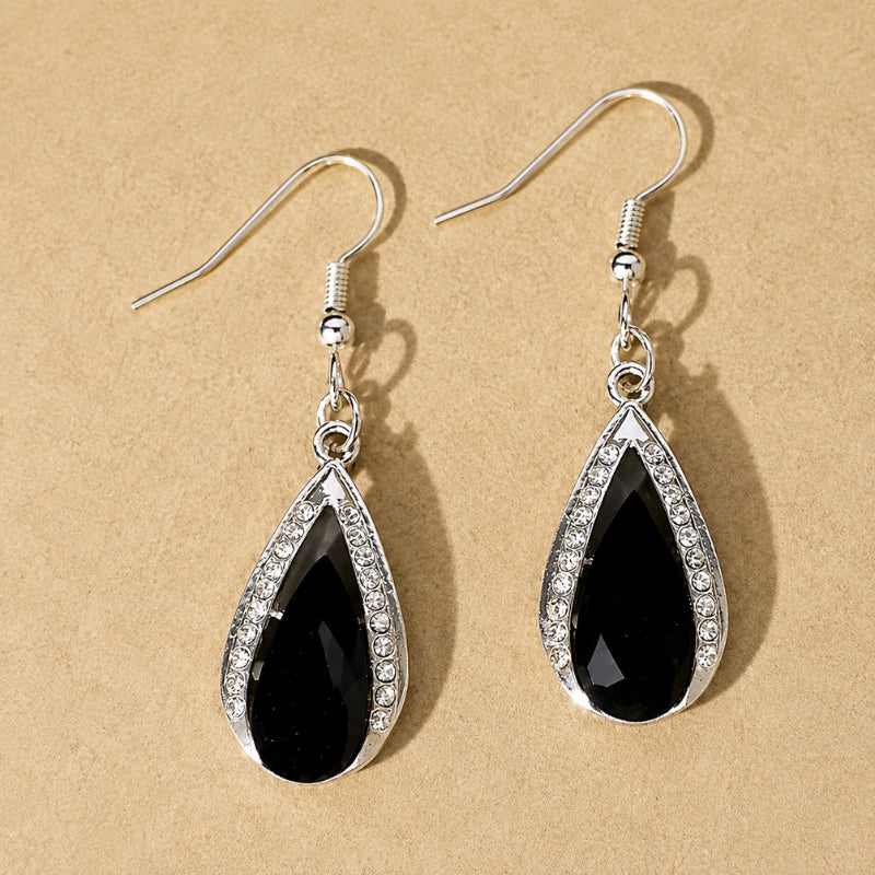 Luxe Black Stone Earrings