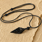 Radiant Obsidian Pendant Necklace