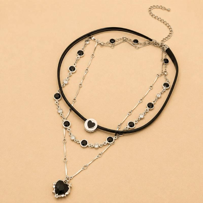 Radiant Layered Heart Necklace