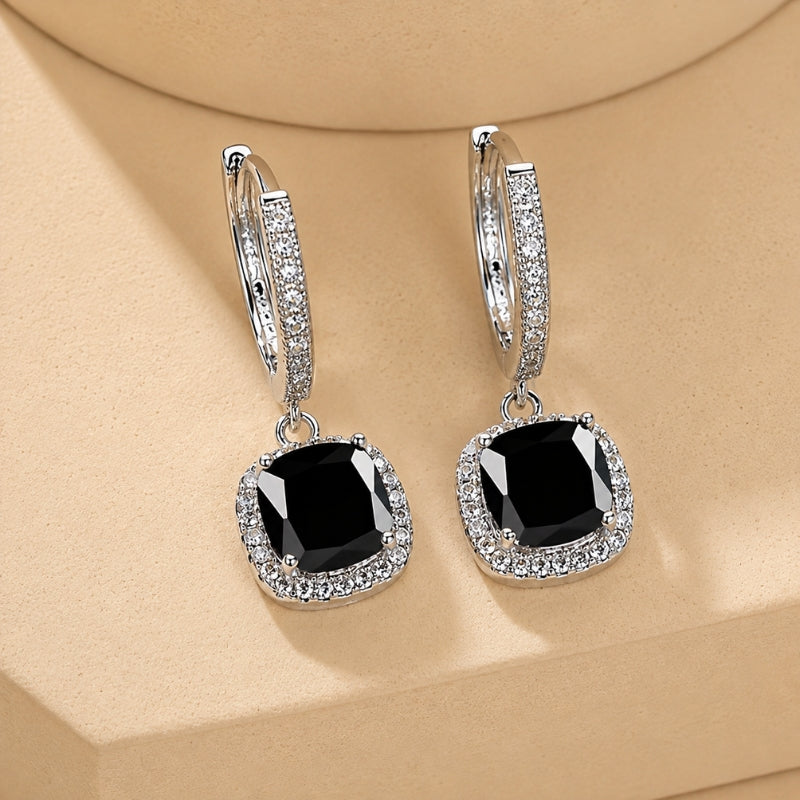 Couture Black Zirconia Earrings