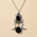 Iconic Black Zirconia Pendant Necklace