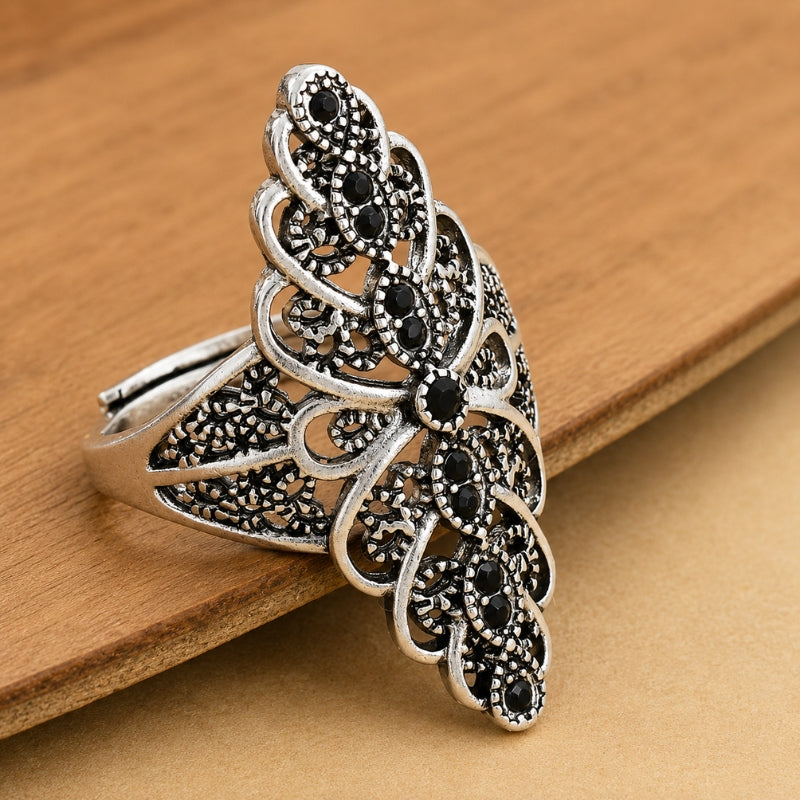 Lustrous Zirconia Statement Ring