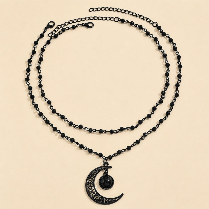 Iconic Black Moon Necklace