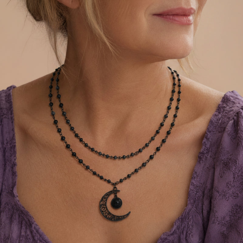 Iconic Black Moon Necklace