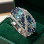 Vintage Pavé Marquise Cluster Ring