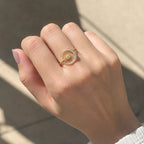 Majestic Zirconia Moon Ring