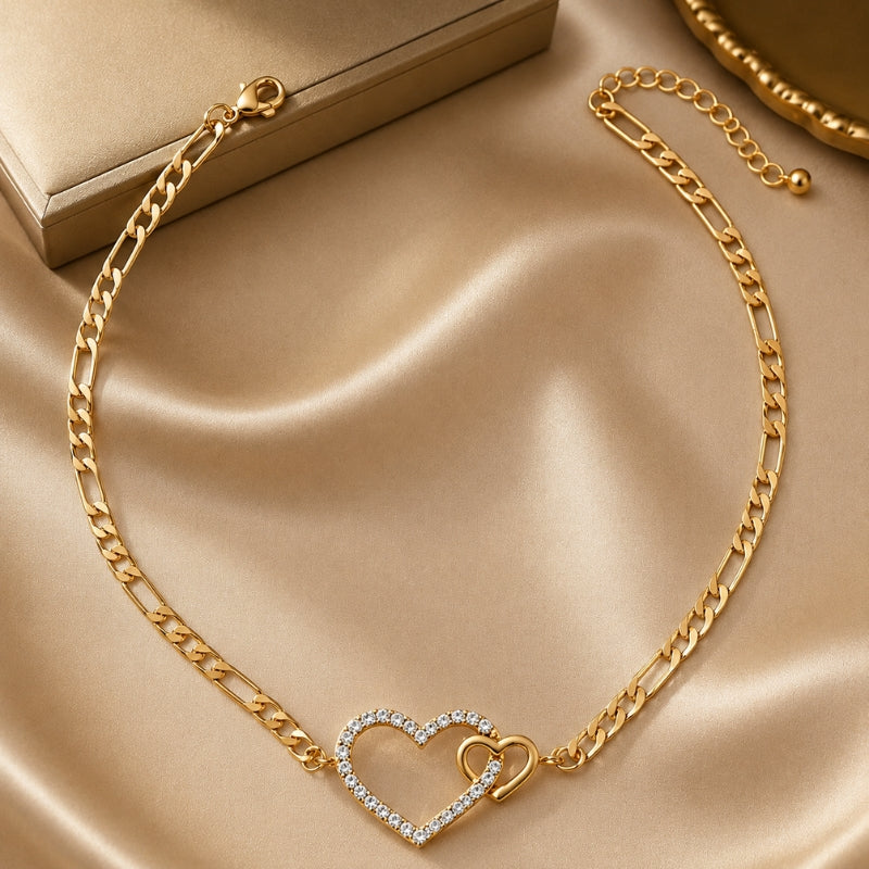 Prestigious Double Heart Necklace
