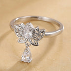 Radiant Lotus Zirconia Ring
