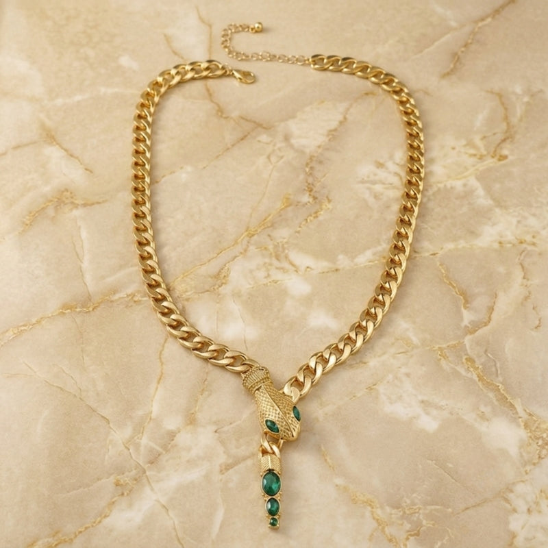 Lavish Snake Gold Necklace