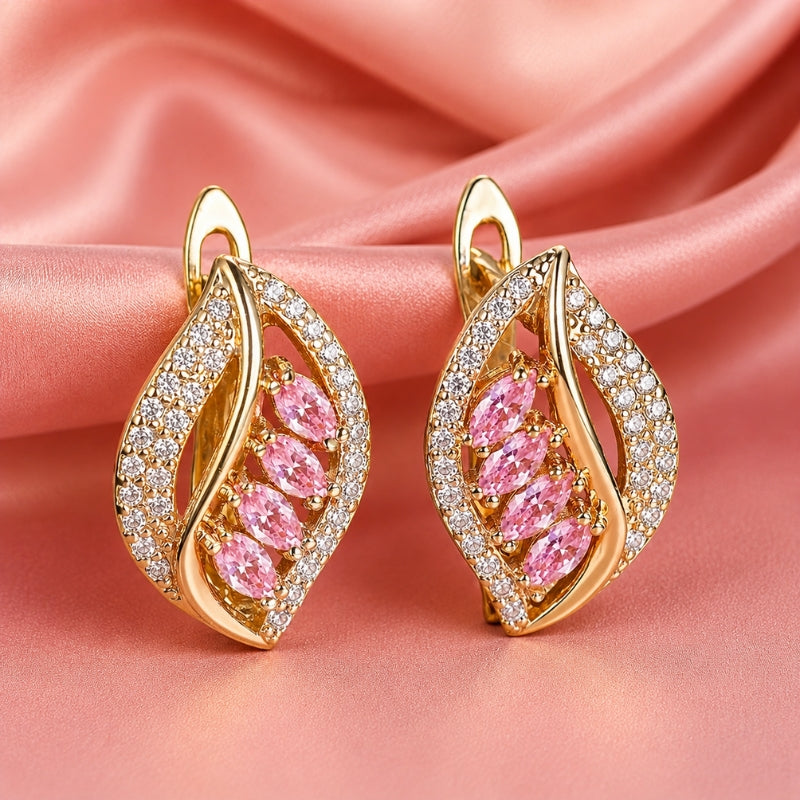 Lustrous Marquise Statement Earrings
