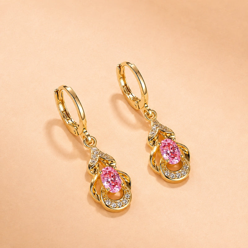 Lustrous Oval Fashion Earrings