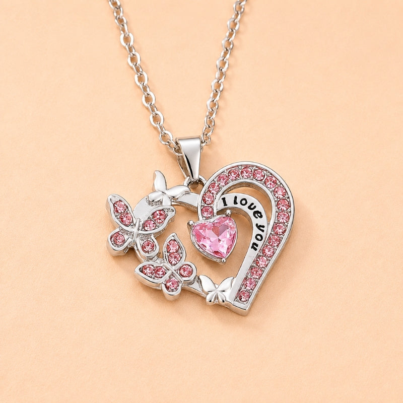 Graceful Heart Charm Necklace