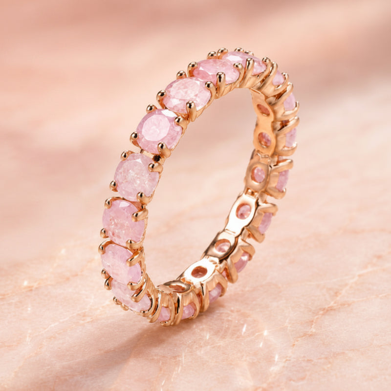 Round Zirconia Eternity Ring