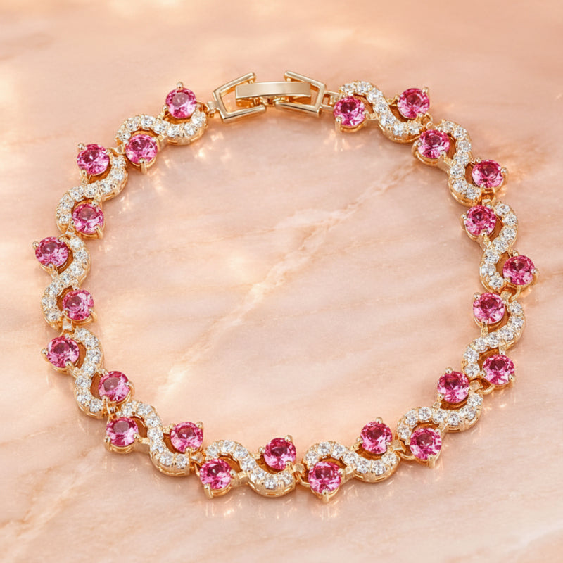 Graceful Wave Stone Bracelet