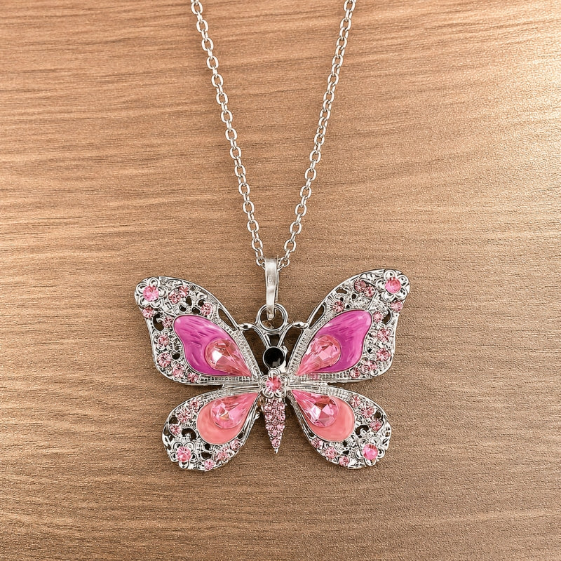 Radiant Butterfly Charm Necklace