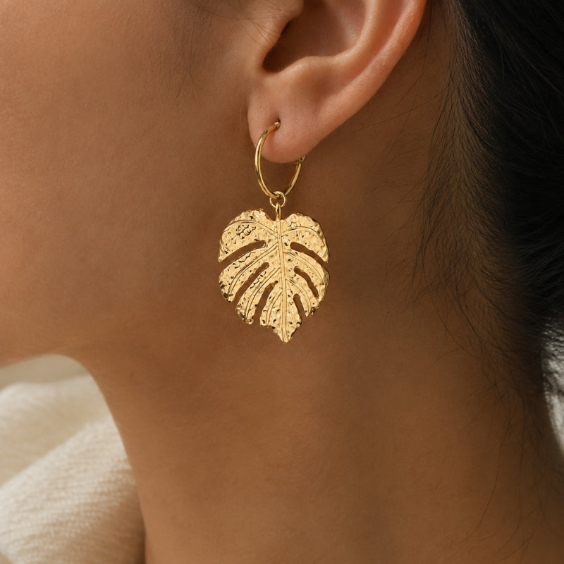 Radiant Leaf Cutout Earrings